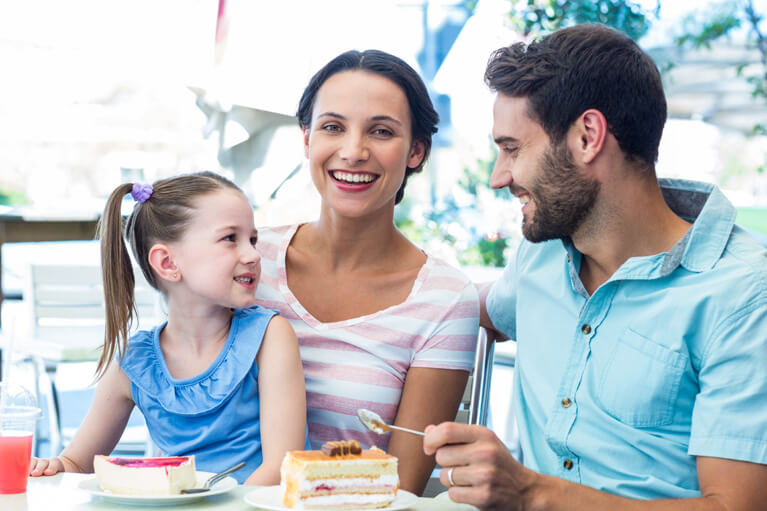millennial family dining