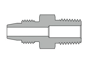 Nipple, MP Male x NPT Male, 15K