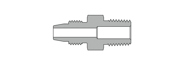 Nipple, MP Male x NPT Male, 15K