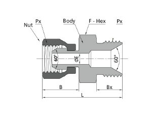 Adaptor, BSP Male x BSP Swivel Female, 10K