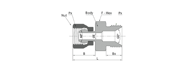 Adaptor, BSP Male x BSP Swivel Female, 10K