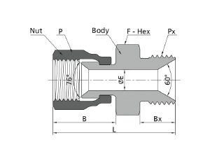 Adaptor, BSP Male x JIC Swivel Female, 10K