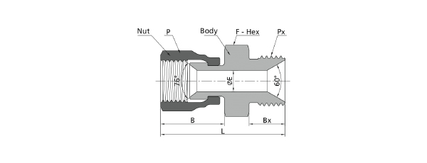 Adaptor, BSP Male x JIC Swivel Female, 10K