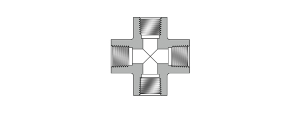 Cross, NPT Female, 10K