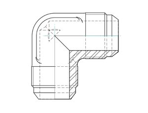 Elbow, JIC Male, 10K