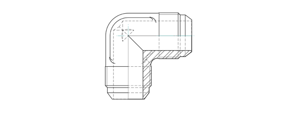 Elbow, JIC Male, 10K