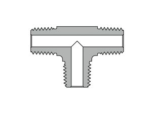 Tee, NPT Male, 10K