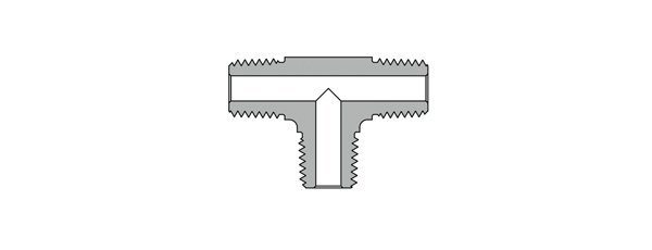 Tee, NPT Male, 10K
