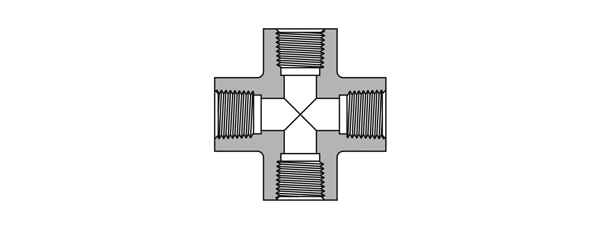 Cross, NPT Female, 15K