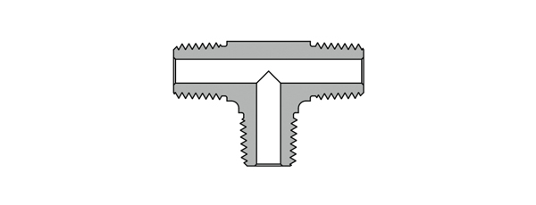 Tee, NPT Male, 15K