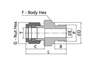 Male Connector Fitting | Fractional Tube X Metric Thread (MRS)