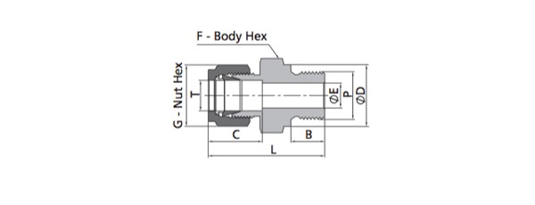 Male Connector Fitting | Fractional Tube X Metric Thread (MRS)