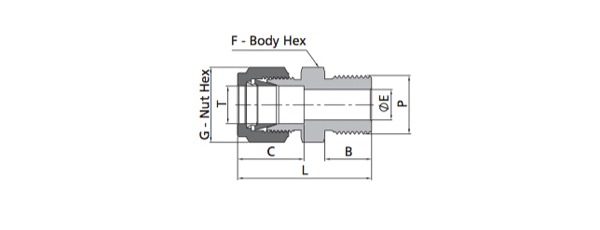 Male Connector Fitting | Metric Tube X ISO Parallel Thread (BP)