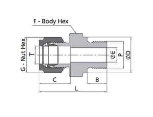Male Connector Fitting | Metric Tube X Metric Thread (MRS)