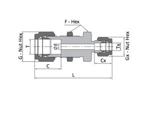 Bulkhead Reducing Union Fitting | Metric Tube