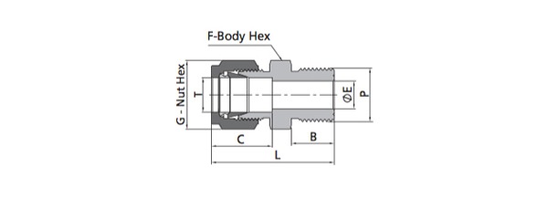 Male Connector Fitting | Metric Tube X Metric Thread (MS)