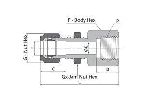 Bulkhead Female Connector Fitting | Metric Tube X NPT Thread