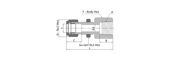 Bulkhead Female Connector Fitting | Metric Tube X NPT Thread