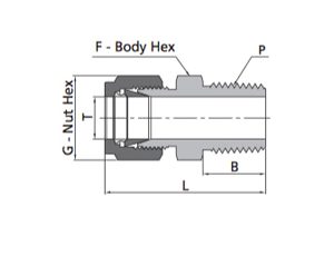 Thermocouple Connector Fitting | Metric Tube X NPT Thread