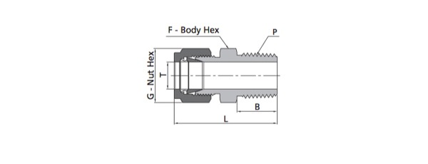 Thermocouple Connector Fitting | Metric Tube X NPT Thread