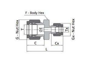 Conversion Union Fitting | Metric Tube X Fractional Tube