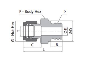 Male Connector Fitting | Fractional Tube X ISO Parallel Thread (RS)