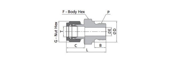 Male Connector Fitting | Fractional Tube X ISO Parallel Thread (RS)