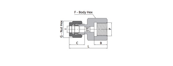 Female Connector Fitting | Fractional Tube X ISO Tapered Thread (RJ)