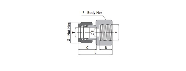 Female Connector Fitting | Fractional Tube X Metric Thread