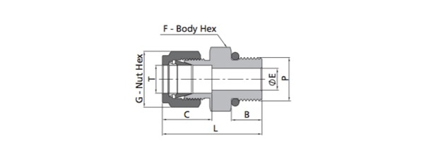 Male Connector Fitting | Fractional Tube X SAE/MS Straight Thread