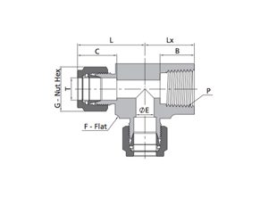 Female Run Tee Fitting | Fractional Tube X NPT Thread