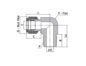 Male Elbow Fitting | Metric Tube X NPT Thread