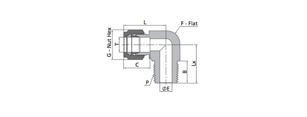 Male Elbow Fitting | Metric Tube X NPT Thread