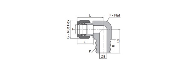 Male Elbow Fitting | Fractional Tube X NPT Thread