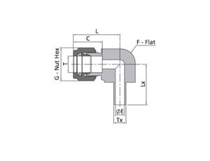 Reducer Elbow Fitting | Metric Tube