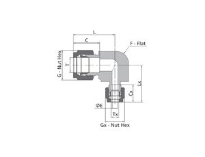 Union Reducing Elbow Fitting | Metric Tube