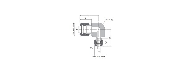 Union Reducing Elbow Fitting | Metric Tube
