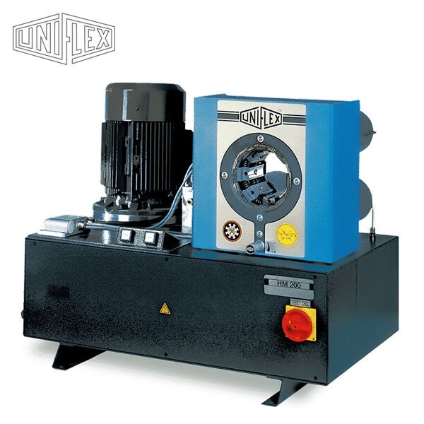 Uniflex hydraulic hose crimping machine HM200 at Abdex Australia