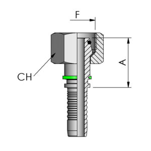 METRIC O-RING FEMALE, 24° CONE, LIGHT