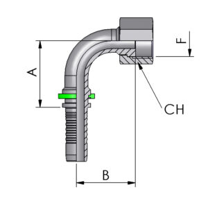 ORFS FEMALE 90° ELBOW